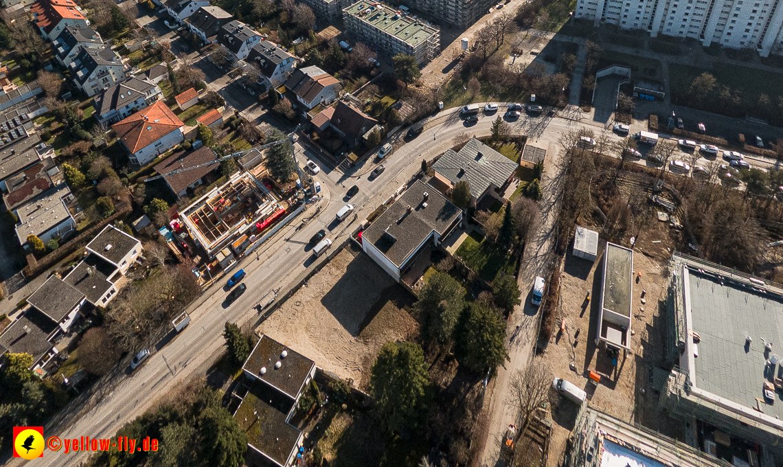 15.02.2023 - Baustell an der Niederalmstraße 16 aus der Luft